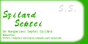 szilard septei business card