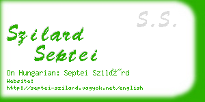 szilard septei business card